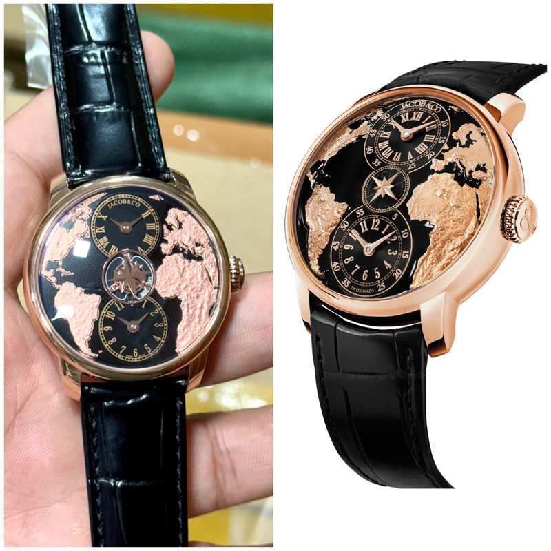 New Arrival Jacob & Co. The World is Yours Dual Time Zone Tourbillon