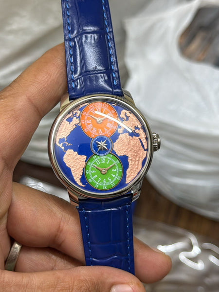 New Arrival Jacob & Co. The World is Yours Dual Time Zone Tourbillon