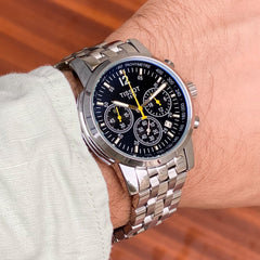 The Tissot  PRC is a classic watch destined to be worn often and for every occasion.