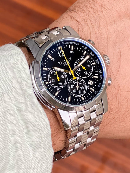 The Tissot  PRC is a classic watch destined to be worn often and for every occasion.